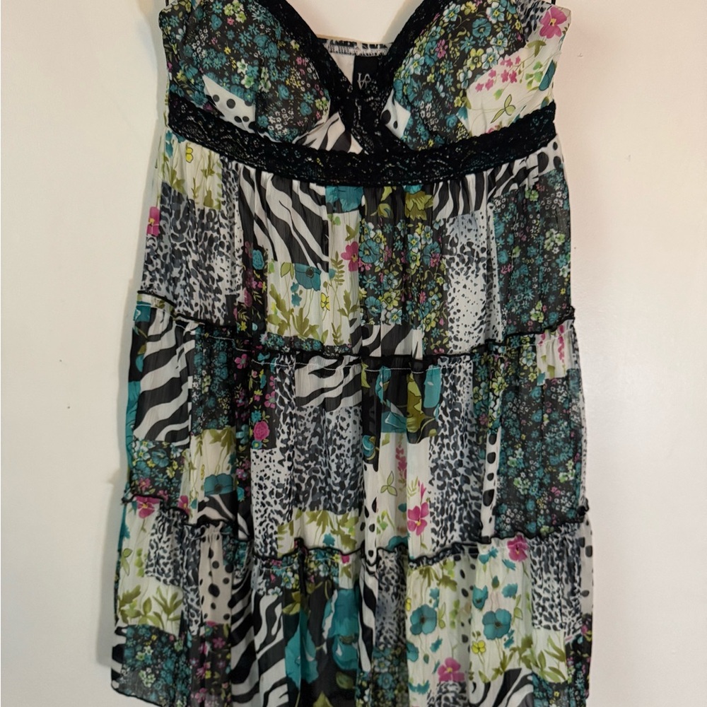 Floral and Animal Print Dress